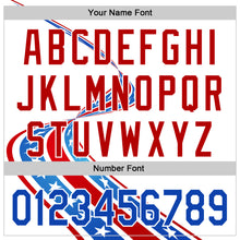 Load image into Gallery viewer, Custom White Thunder Blue-Red 3D Patriotic American Flag Authentic Baseball Jersey