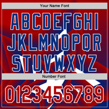 Load image into Gallery viewer, Custom Red Royal-White 3D Patriotic American Flag And Star Authentic Baseball Jersey