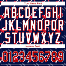 Load image into Gallery viewer, Custom Navy Red-White Christmas 3D Performance T-Shirt