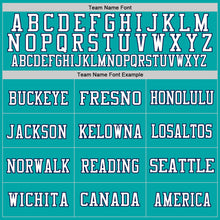 Load image into Gallery viewer, Custom Aqua Navy-White Mesh Authentic Throwback Football Jersey