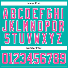 Load image into Gallery viewer, Custom Aqua Pink-White Hockey Lace Neck Jersey