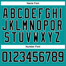 Load image into Gallery viewer, Custom Aqua Black-White Hockey Jersey