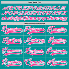 Load image into Gallery viewer, Custom Aqua Pink-White Hockey Jersey