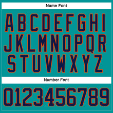 Load image into Gallery viewer, Custom Aqua Navy-Orange Hockey Jersey