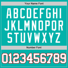 Load image into Gallery viewer, Custom Aqua White-Red Authentic Basketball Jersey