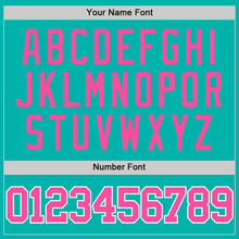 Load image into Gallery viewer, Custom Aqua Pink-White Authentic Basketball Jersey