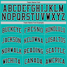 Load image into Gallery viewer, Custom Aqua Black-White Authentic Basketball Jersey