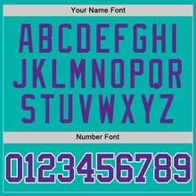 Load image into Gallery viewer, Custom Aqua Purple-White Authentic Basketball Jersey