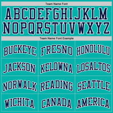 Load image into Gallery viewer, Custom Aqua Navy-White Authentic Basketball Jersey