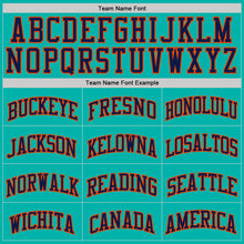 Load image into Gallery viewer, Custom Aqua Navy-Orange Authentic Basketball Jersey