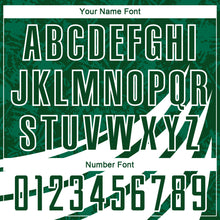 Load image into Gallery viewer, Custom Green White Wind Shapes Round Neck Sublimation Basketball Suit Jersey