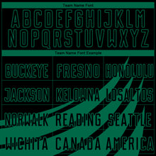 Load image into Gallery viewer, Custom Black Kelly Green Wind Shapes Round Neck Sublimation Basketball Suit Jersey