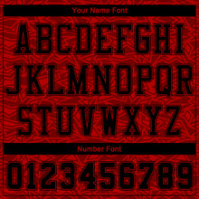 Load image into Gallery viewer, Custom Red Black Color Block Round Neck Sublimation Basketball Suit Jersey