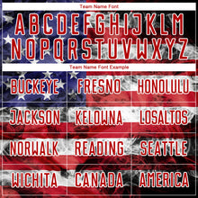 Load image into Gallery viewer, Custom White Royal-Red American Flag Fashion Round Neck Sublimation Basketball Suit Jersey