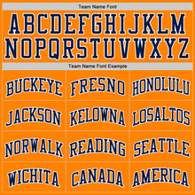 Load image into Gallery viewer, Custom Bay Orange Navy-White Authentic Basketball Jersey
