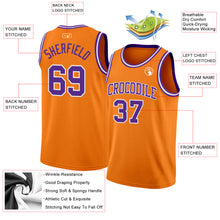 Load image into Gallery viewer, Custom Bay Orange Purple-White Authentic Basketball Jersey