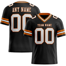 Load image into Gallery viewer, Custom Black White-Texas Orange Authentic Football Jersey