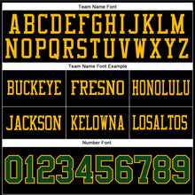 Load image into Gallery viewer, Custom Black Green-Gold Authentic Football Jersey