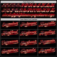 Load image into Gallery viewer, Custom Black Vintage USA Flag-Red Mesh Authentic Throwback Baseball Jersey