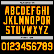 Load image into Gallery viewer, Custom Black Yellow-Orange Mesh Authentic Throwback Baseball Jersey