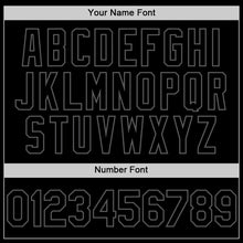 Load image into Gallery viewer, Custom Black Steel Gray Mesh Authentic Throwback Baseball Jersey