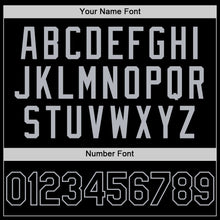 Load image into Gallery viewer, Custom Black Gray Mesh Authentic Throwback Baseball Jersey