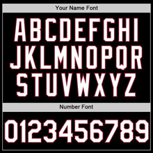 Load image into Gallery viewer, Custom Black White-Crimson Mesh Authentic Throwback Baseball Jersey