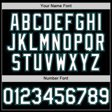 Load image into Gallery viewer, Custom Black White-Teal Mesh Authentic Throwback Baseball Jersey