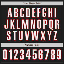 Load image into Gallery viewer, Custom Black White-Red Authentic Baseball Jersey