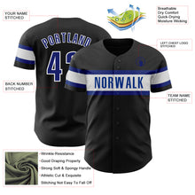 Load image into Gallery viewer, Custom Black Royal-White Authentic Baseball Jersey