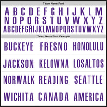 Load image into Gallery viewer, Custom Black White-Purple Authentic Baseball Jersey