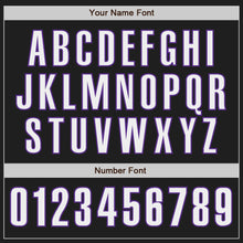 Load image into Gallery viewer, Custom Black White-Purple Authentic Baseball Jersey