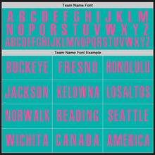 Load image into Gallery viewer, Custom Black Aqua-Pink Authentic Baseball Jersey