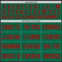 Load image into Gallery viewer, Custom Black Kelly Green-Red Authentic Baseball Jersey