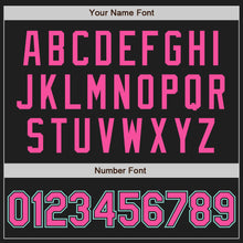 Load image into Gallery viewer, Custom Black Pink-Ice Blue Authentic Baseball Jersey
