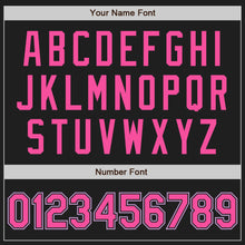 Load image into Gallery viewer, Custom Black Pink-Light Purple Authentic Baseball Jersey