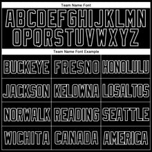 Load image into Gallery viewer, Custom Black White Mesh Authentic Throwback Baseball Jersey