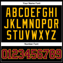 Load image into Gallery viewer, Custom Black Maroon-Gold Mesh Authentic Throwback Baseball Jersey