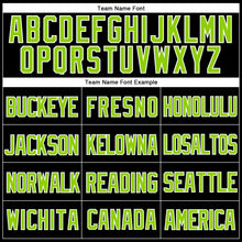 Load image into Gallery viewer, Custom Black Neon Green-White Mesh Authentic Throwback Baseball Jersey