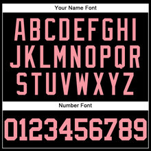 Load image into Gallery viewer, Custom Black Medium Pink Mesh Authentic Throwback Baseball Jersey