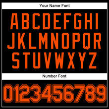 Load image into Gallery viewer, Custom Stitched Black Orange Sports Pullover Sweatshirt Hoodie