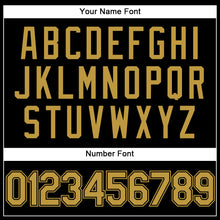 Load image into Gallery viewer, Custom Stitched Black Old Gold Sports Pullover Sweatshirt Hoodie