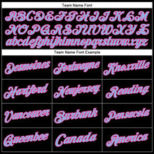 Load image into Gallery viewer, Custom Stitched Black Light Blue-Pink Sports Pullover Sweatshirt Hoodie