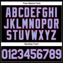 Load image into Gallery viewer, Custom Stitched Black Light Blue-Pink Sports Pullover Sweatshirt Hoodie