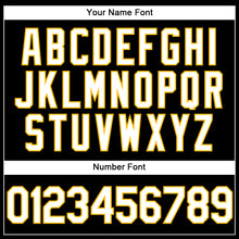 Load image into Gallery viewer, Custom Stitched Black White-Gold Sports Pullover Sweatshirt Hoodie