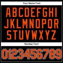 Load image into Gallery viewer, Custom Stitched Black Orange-White Sports Pullover Sweatshirt Hoodie