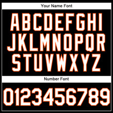 Load image into Gallery viewer, Custom Stitched Black White-Orange Sports Pullover Sweatshirt Hoodie