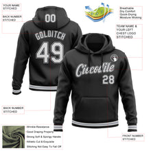 Load image into Gallery viewer, Custom Stitched Black White-Gray Sports Pullover Sweatshirt Hoodie