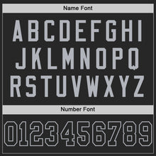 Load image into Gallery viewer, Custom Black Gray Mesh Authentic Throwback Football Jersey