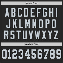 Load image into Gallery viewer, Custom Black Silver-Gray Mesh Authentic Throwback Football Jersey